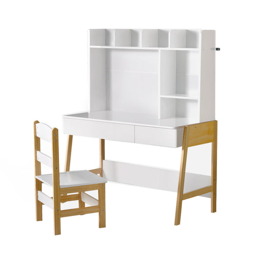 Keezi Kids Chair and Desk Set - White