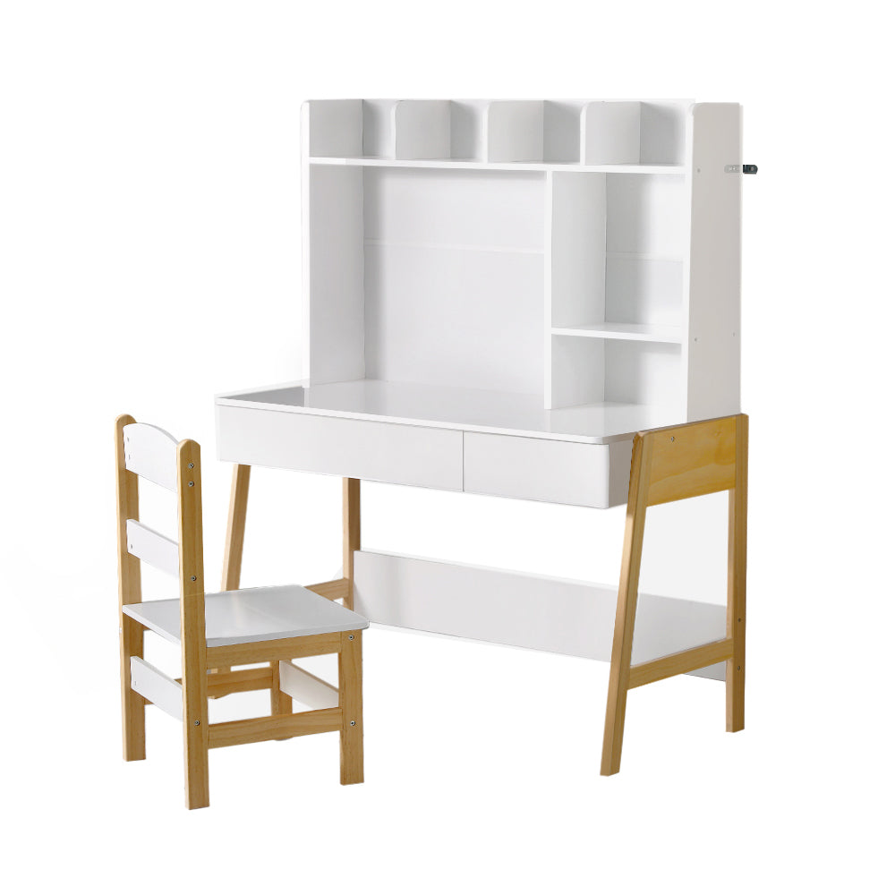 Keezi Kids Chair and Desk Set - White