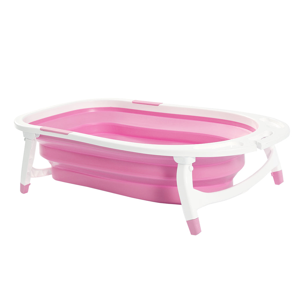Folding Baby Toddler Bath Tub - Pink