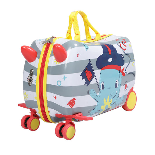 Bopeep Kids Ride On Suitcase - Octopus Design