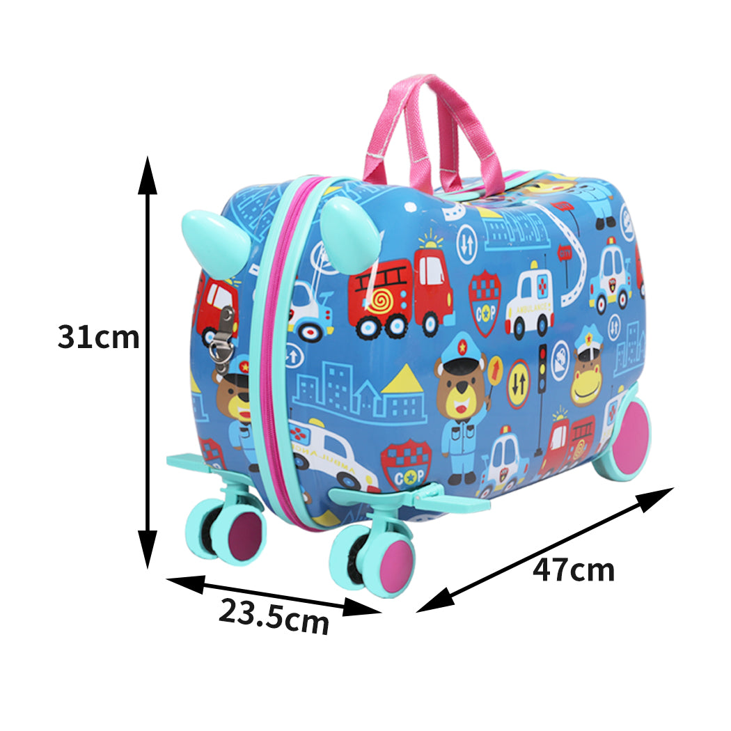 Bopeep Kids Ride On Suitcase - Cars Design