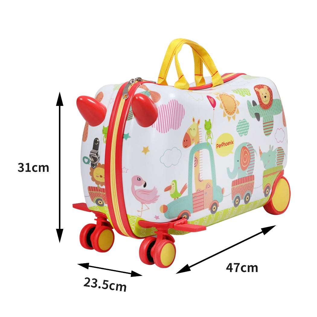 Bopeep Kids Ride On Suitcase - Zoo Design