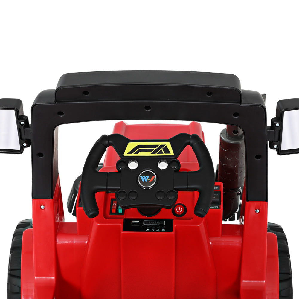 Rigo Kids Electric 12V Ride On Street Sweeper Truck - Red