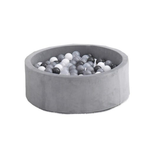 Soft Edge Ball Pit + 200Pcs Plastic Balls - Grey