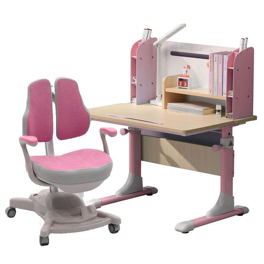 Adjustable Kids Ergonomic Study Desk Pink