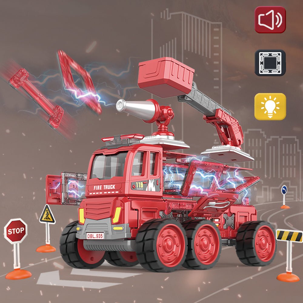 Danbaole Magnetic Fire Truck DIY Assembly