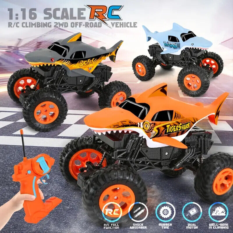 Monster Tiger Shark Truck 1:16 Scale R/C Climbing Off-Road Vehicle 3+