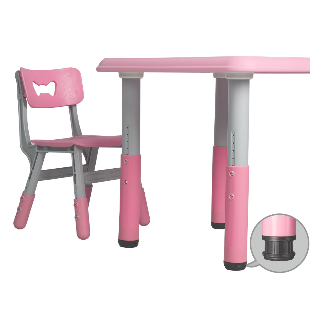 Bopeep Kids Table And Chairs Set Pink